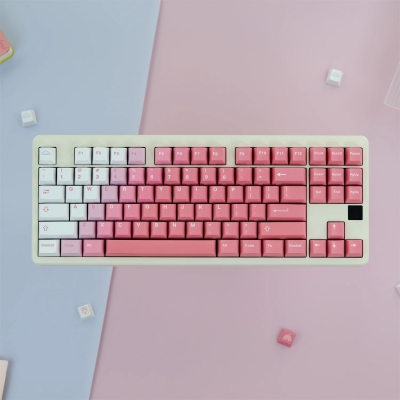 GMK Gradient Pink 104+25 PBT Dye-subbed Keycaps Set Cherry Profile for MX Switches Mechanical Gaming Keyboard